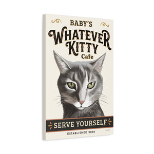 Whatever Kitty Canvas | Custom Portrait From Your Cat's Photo