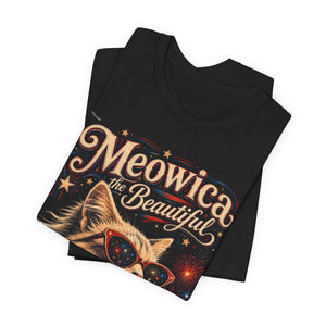 Meowica the Beautiful | Patriotic Cat T-Shirt