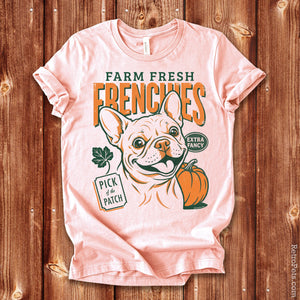 Farm Fresh Frenchies T-Shirt — Vintage French Bulldog Fall Tee