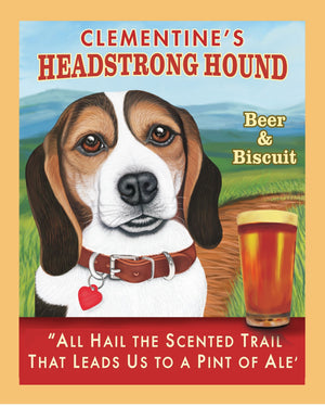 Personalized Headstrong Hound Beagle Canvas