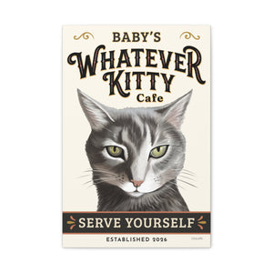 Whatever Kitty Canvas | Custom Portrait From Your Cat's Photo
