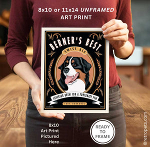 Bernese Mountain Dog "Berner's Best" Art Print by Krista Brooks - FREE SHIPPING!