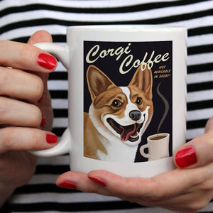 Corgi Art "Corgi Coffee" 15 oz. Coffee Mug