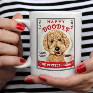 Goldendoodle Art "Happy Doodle Coffee" 15 oz. Coffee Mug