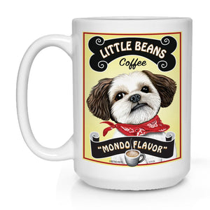 Shih-Tzu Art "Little Beans Coffee" 15 oz. Coffee Mug