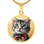 "OH, PLEASE" KITTY NECKLACE | GRAPHIC CAT NECKLACE | CAT LOVER GIFT