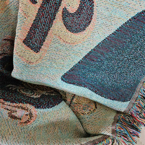 Heirloom Woven "Pugtato Chips" Blanket | Retro Pets