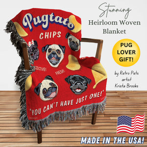 Heirloom Woven "PUGTATO CHIPS" Blanket
