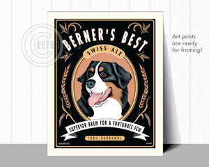 Berner's Best Dog Art | Berner's Best Art | Retro Pets Art