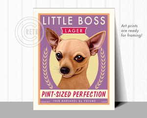 Little Boss Lager Art | Little Boss Lager | Retro Pets Art