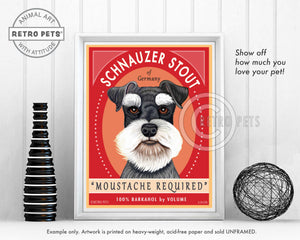 Schnauzer Art "Schnauzer Stout" Art Print by Krista Brooks