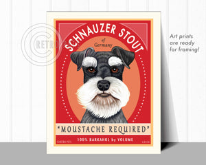 Schnauzer Art "Schnauzer Stout" Art Print by Krista Brooks