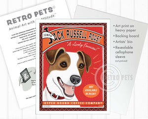 Jack Russell Roast | Russell Roast Art | Retro Pets Art