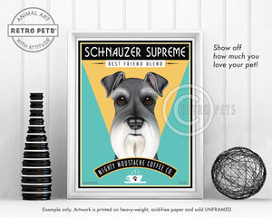 Schnauzer Art "Schnauzer Supreme" Art Print by Krista Brooks