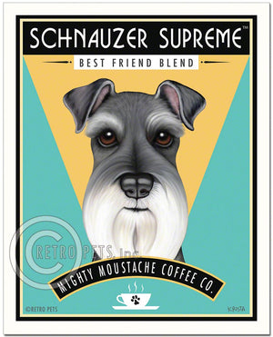 Schnauzer Art "Schnauzer Supreme" Art Print by Krista Brooks