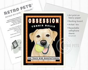 Obsession Tennis Balls Art | Obsession Tennis Balls | Retro Pets Art