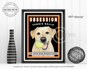 Obsession Tennis Balls Art | Obsession Tennis Balls | Retro Pets Art