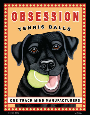 Obsession Tennis Balls Art | Obsession Balls Art | Retro Pets Art