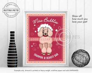 Poodle Art "Miss Bubbles" Art Print by Krista Brooks