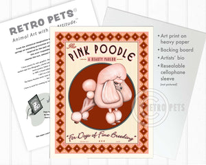 Poodle Art "Pink Poodle Beauty Parlor" Art Print by Krista Brooks