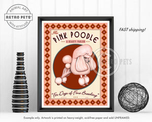 Poodle Art "Pink Poodle Beauty Parlor" Art Print by Krista Brooks