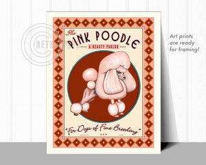 Poodle Art "Pink Poodle Beauty Parlor" Art Print by Krista Brooks