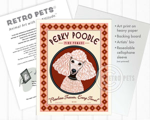 Poodle Art "Perky Poodle Pommade" Art Print by Krista Brooks