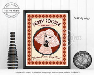 Poodle Art "Perky Poodle Pommade" Art Print by Krista Brooks