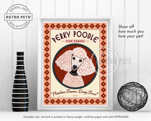 Poodle Art "Perky Poodle Pommade" Art Print by Krista Brooks
