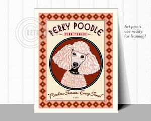 Poodle Art "Perky Poodle Pommade" Art Print by Krista Brooks
