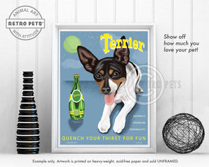 Rat Terrier "Terrier" Art Print by Krista Brooks