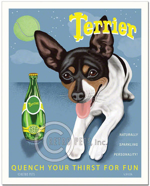 Rat Terrier "Terrier" Art Print by Krista Brooks