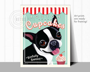 Boston Brand Cupcakes Art | Boston Cupcakes Art | Retro Pets Art