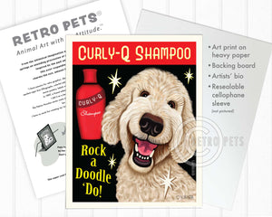 Rock a Doodle Do Labradoodle | Rock a Doodle Do Art | Retro Pets Art