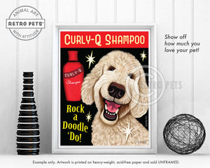 Rock a Doodle Do Labradoodle | Rock a Doodle Do Art | Retro Pets Art