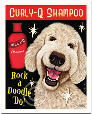 Rock a Doodle Do Labradoodle | Rock a Doodle Do Art | Retro Pets Art