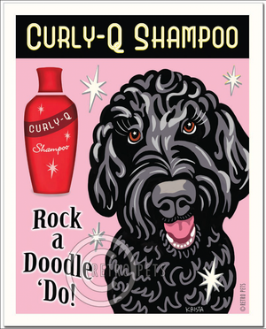 Rock a Doodle Do Black Doodle Art | Black Doodle Art | Retro Pets Art