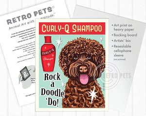 Labradoodle Doodleo Art | Rock a Doodle Do Art | Retro Pets Art