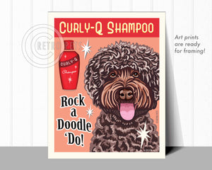 Labradoodle Art "Rock a Doodle 'Do!" Lavender Doodle Art Print by Krista Brooks