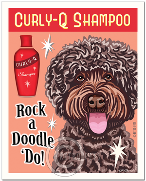Labradoodle Art "Rock a Doodle 'Do!" Lavender Doodle Art Print by Krista Brooks