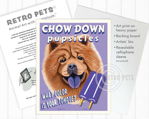 Chow Chow Art | Art Print by Krista Brooks | Retro Pets Art