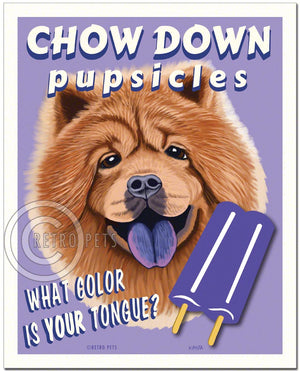 Chow Chow Art | Art Print by Krista Brooks | Retro Pets Art