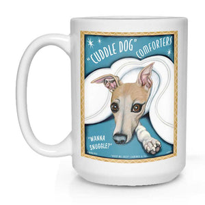 Whippet Art "Cuddle Dog Comforters" 15 oz. White Mug