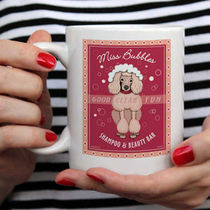 Poodle Art "Miss Bubbles" 15 oz. White Mug