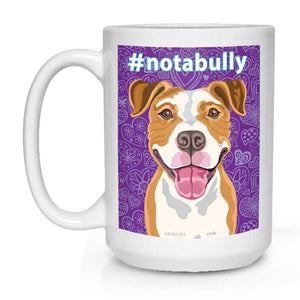 Pit Bull Art "Not A Bully" 15 oz. White Mug