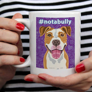 Pit Bull Art "Not A Bully" 15 oz. White Mug