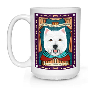 Westie Art "Saint of Sass" 15 oz. White Mug