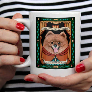 Pomeranian Art "Saint of Spunk" 15 oz. White Mug