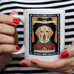 Golden Retriever Art "Saint of Sweetie Pies" 15 oz. White Mug
