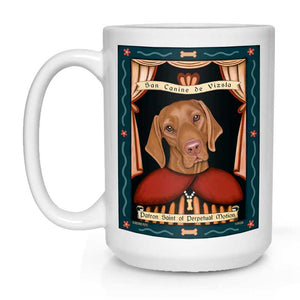Vizsla Art "Saint of Perpetual Motion" 15 oz. White Mug
